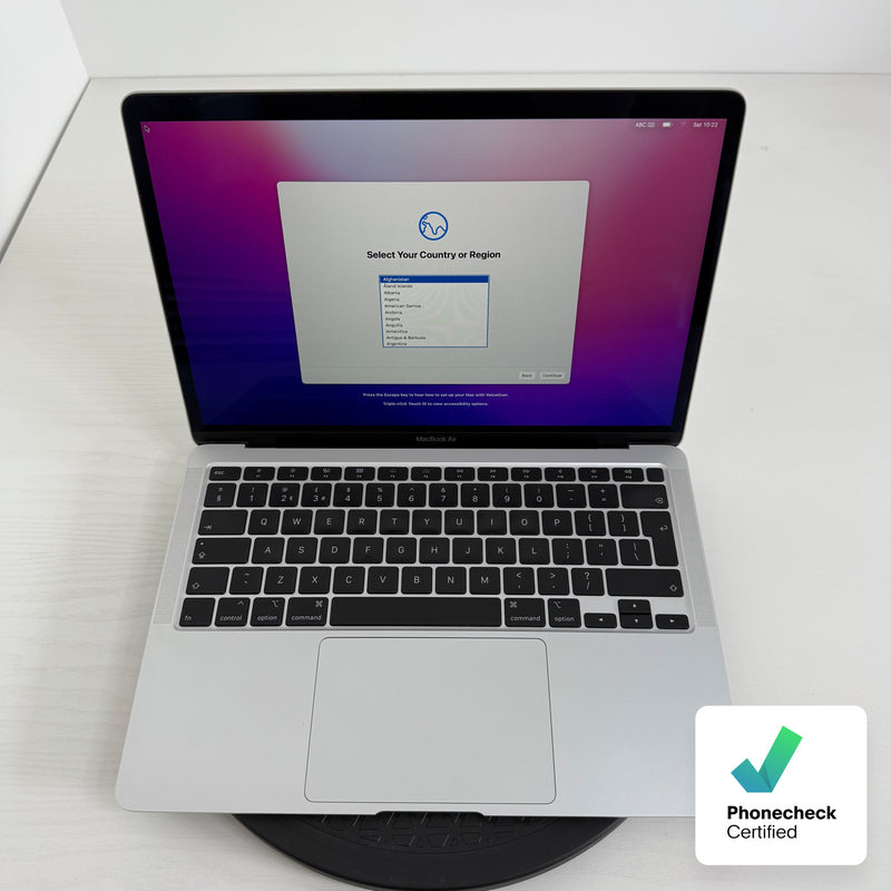 Apple MacBook Air 13-inch (2020) with 10th Gen Intel Core i5 processor, 8GB RAM, 512GB SSD in Sliver Grade B refurbished laptop with Retina display and Phone check Certified quality