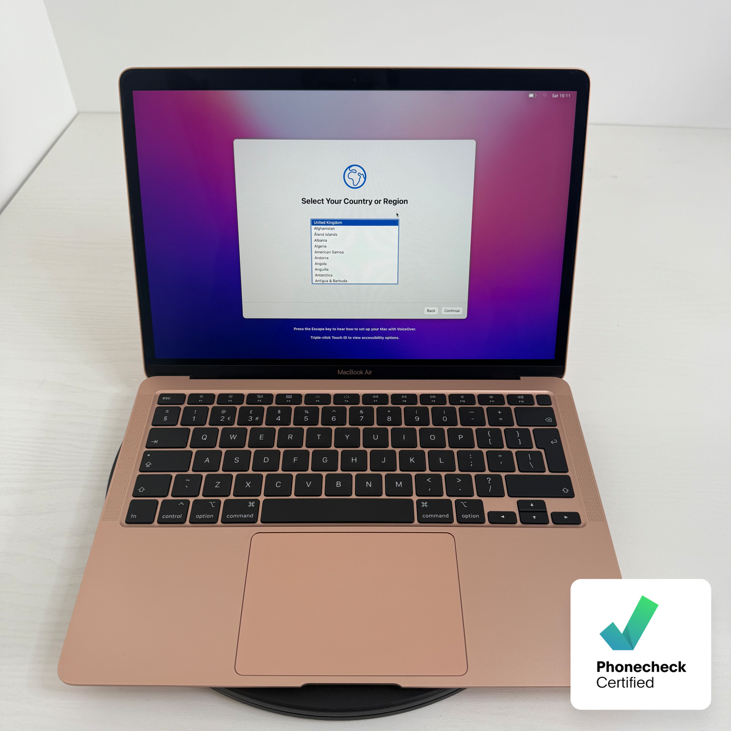 Apple MacBook Air 13" (2020) | 10th Gen i5 | 8GB | 512GB SSD | Rose Gold | GRADE B