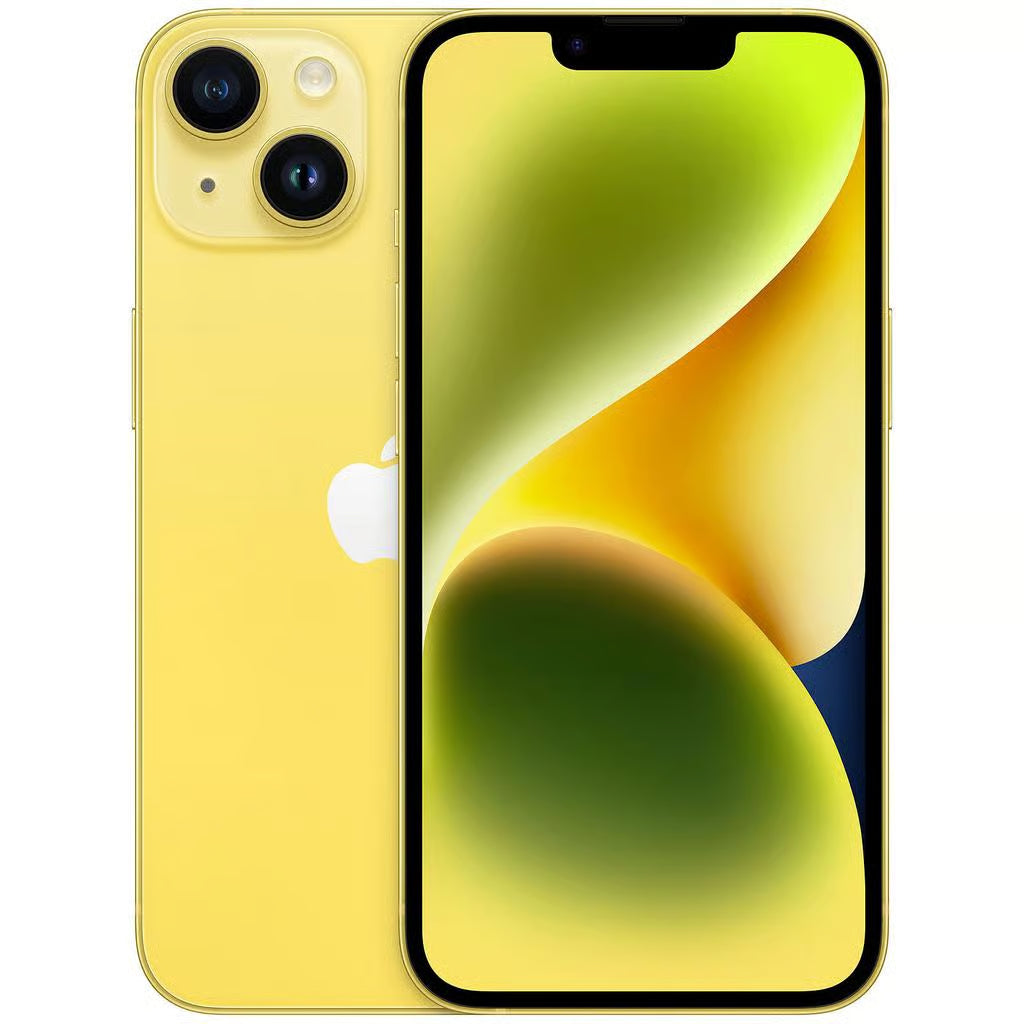 Apple iPhone 14 in Yellow – 6.1-inch Super Retina XDR display with dual-camera system and sleek aluminum design