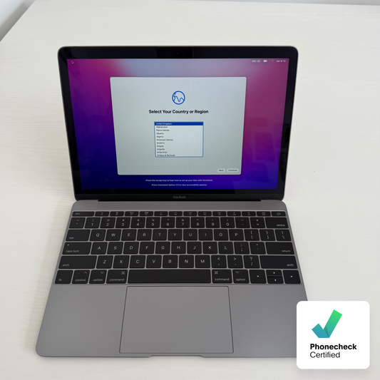 Apple MacBook 12" (2017) Intel Core M3 | 1.1GHz | 8GB RAM | 256GB SSD | Space Grey | Grade C