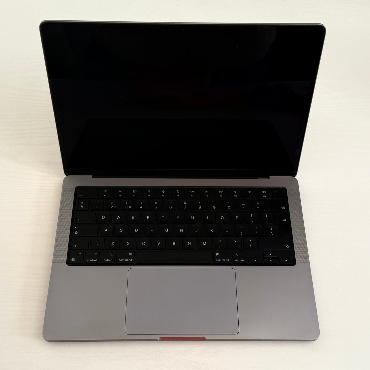 Apple MacBook Pro 14-inch (2021) M1 Pro 10-Core CPU 16-Core GPU 16GB RAM 1TB SSD Space Gray refurbished Grade B and Phone check Certified laptop with Liquid Retina XDR display shown during setup