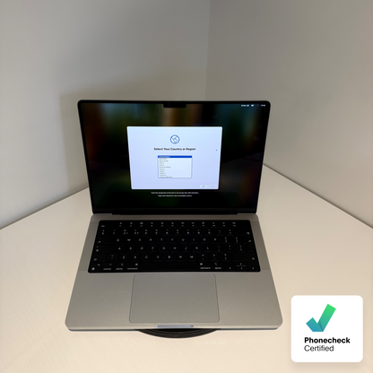 Apple MacBook Pro 14" (2021) M1 Pro | 10-Core CPU 16-Core GPU | 16GB RAM | 1TB SSD | Silver | Grade B