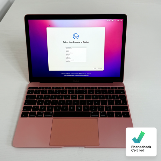 Refurbished MacBook 12" (2016) M5 Rose Gold | 512GB SSD | Grade A | UK Seller
